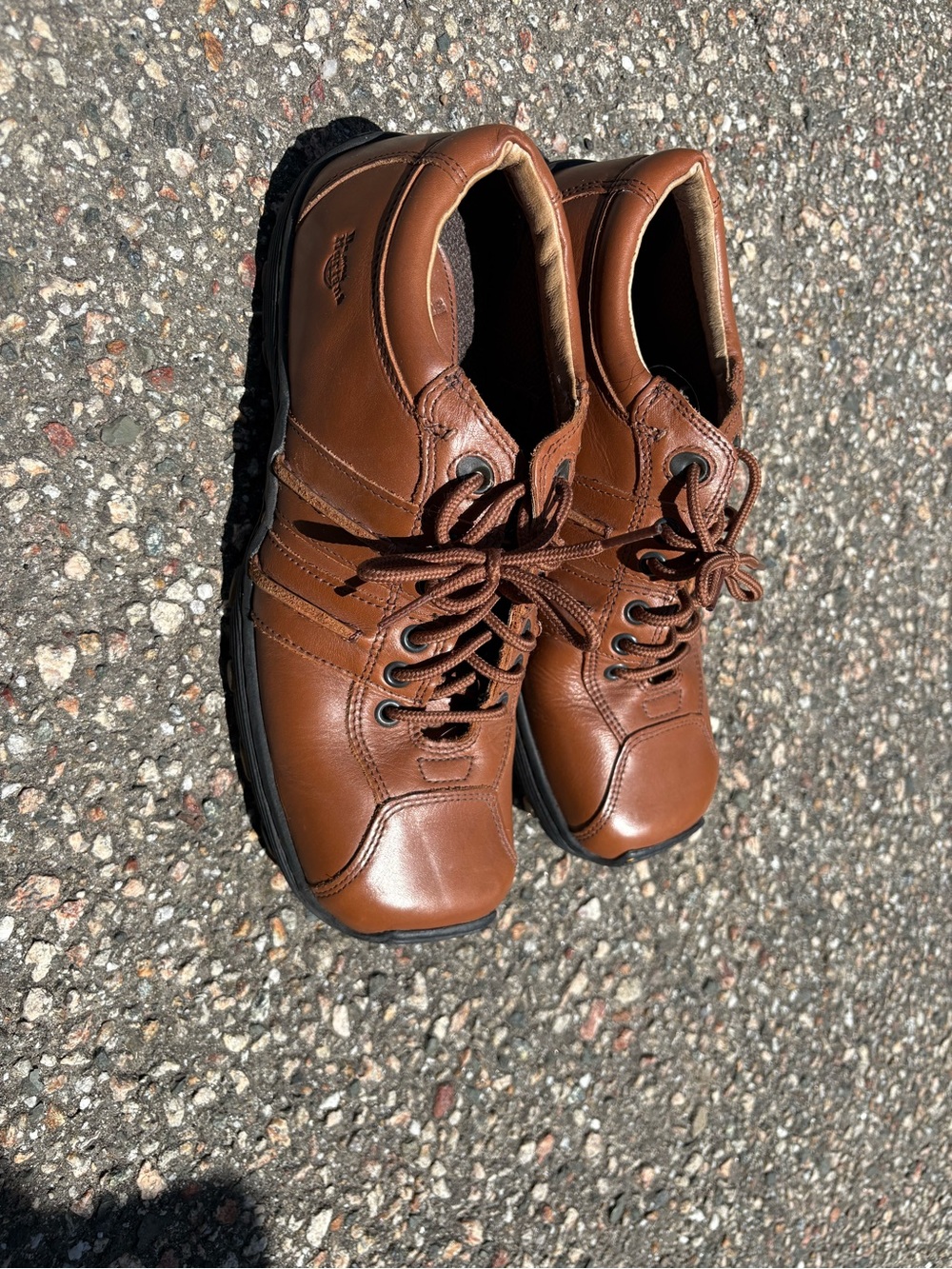 Men's Brown Leather doc martens Lace-Up Comfort Shoes